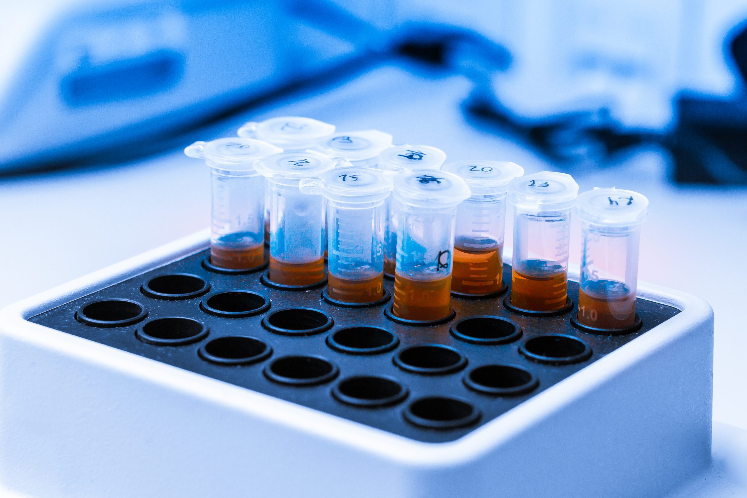 Agitadores para tubos en un laboratorio